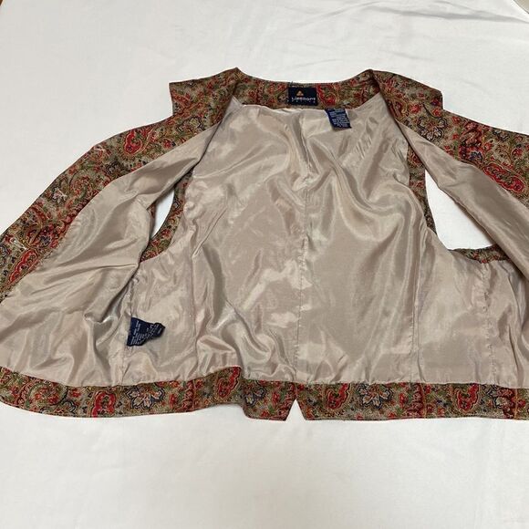 Vintage Liz Sport Petitie Paisley Pattern Vest Size S - Picture 9 of 11